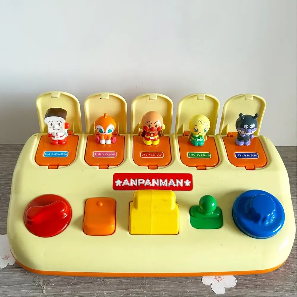 Vintage BANDAI 2005 Anpanman Rare Japanese Pop Up Baby Toddler Anime Toy EUC
